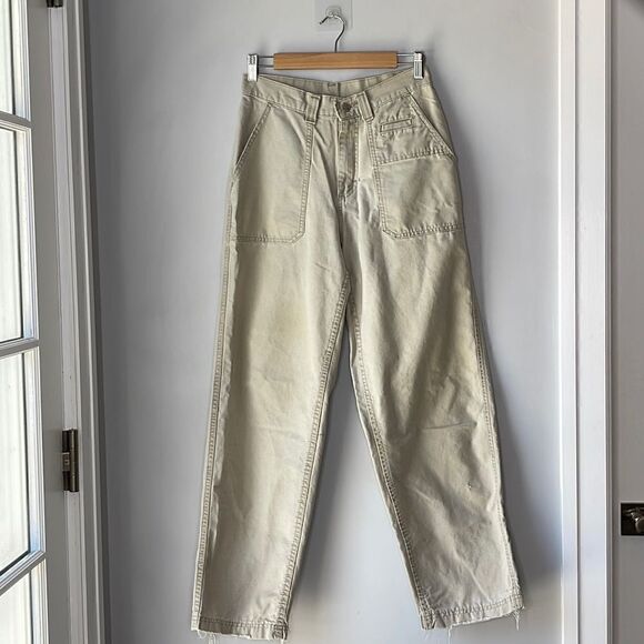 Vintage Lee Riveted Tan Chino Khaki Pants - Picture 1 of 12